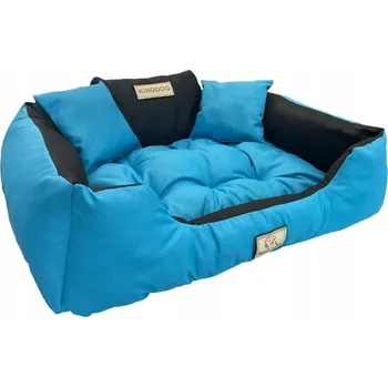 Pelíšek pro psa PELÍŠEK PRO PSA KOTEC KINGDOG 75X65 CM S VLASTNÍM JMÉNEM VODĚODOLNÝ MODRÝ