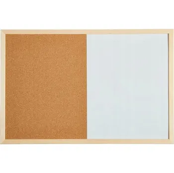 DVOJITÁ KORKOVÁ A POPISOVATELNÁ TABULE 50/50 60X40CM + PŘIPÍNAČKY LTB-20 EVG