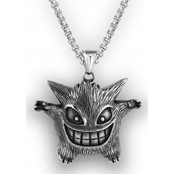Náhrdelník Stříbrný náhrdelník Gengar Pokémon Ďábel Pikachu Anime Silný Řetízek