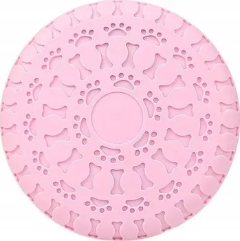 Hračka pro psa HRAČKA PRO PSY FRISBEE MISKA NA KRMIVO A VODU 2v1 RŮŽOVÁ