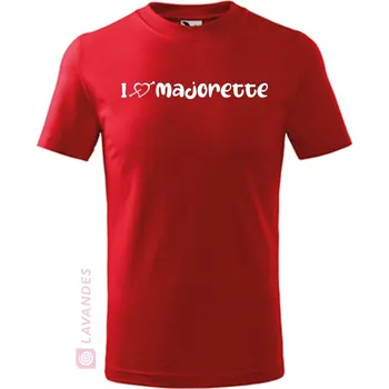 I love Majorette, dětské, červená, 122 (Tričko pro mažoretky)