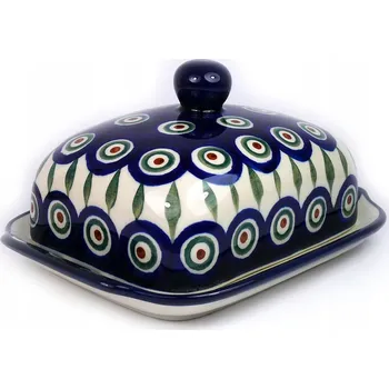 Dóza na potraviny Máslenka, dóza na máslo 18 cm Ceramika Artystyczna Bolesławiec