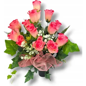 umělá květina KYTICE RŮŽÍ VLOŽKA DO VÁZY HROB HŘBITOV UMĚLÉ KVĚTY KVĚTINY