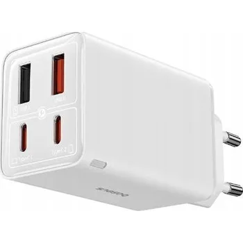 Univerzální síťová nabíječka Baseus GaN6 Pro 2x USB-C + 2x USB 65W Bílá