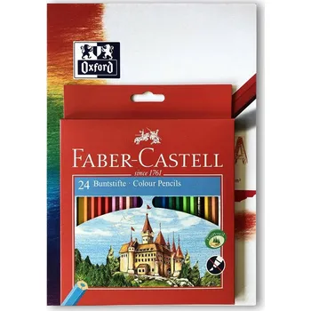 Pastelka Pastelky 24 BARVY FABER-CASTELL + BLOK OXFORD