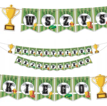 FOTBALOVÝ GIRLANDA PRO MALÉHO FANOUŠKA - Závěsná dekorace na narozeniny