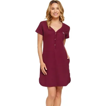 Set těhotenského spodního prádla Dámská těhotenská košile 4115 wine - Doctornap bordó XL