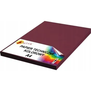 Kancelářský papír Technický papír A4 180g bordó v2 50 listů