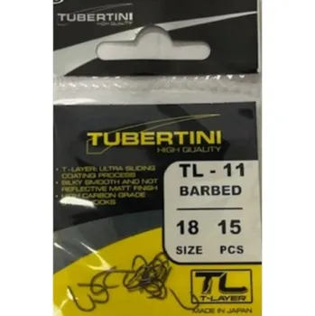 Rybářský háček Háčky Háčky s otřepem Tubertini Serie TL-11 Barbed vel. 10 (15 ks)