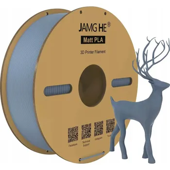 3D tisk PLA Filament Matný Jamghe Modrý 1 kg 1,75 mm