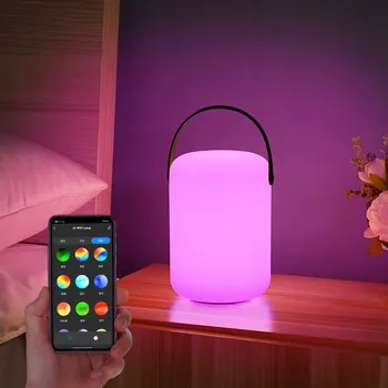 Lampička 16 barev Měnící se LED Noční Lampa pro děti RGB USB APP