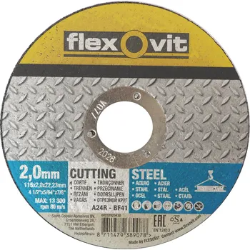 Pilový kotouč kotouč Flexovit, řezný, na kov, 115 x 22,23 x 2 mm, profi (kotouč Flexovit, řezný, na kov, 115 x 22,23 x 2 mm, profi)