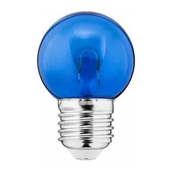 Žárovka LED barevná žárovka E27 1W G45 240V 20Lm PC modrá čirá FILAMENT U THORGEON