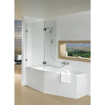 Vanová zástěna Riho Scandic vanová zástěna 81.5 cm dvoudílný chrom lesk/čiré sklo G001169120