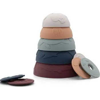 Hračka pro nejmenší Skládací věž / stohovací kelímky Jellystone designs - Earth