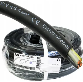 elektrický kabel Ohebný gumový kabel H05RR-F (OW) 4x4, délka 25 m