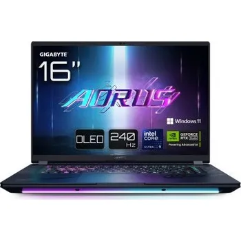 Notebook Gigabyte AORUS MASTER 16/BYHC5EEE64SP/U9-275HX/16"/2560x1600/32GB/1TB/RTX 5080/W11P/Dark T (AORUS MASTER 16 BYHC5EEE64SP)