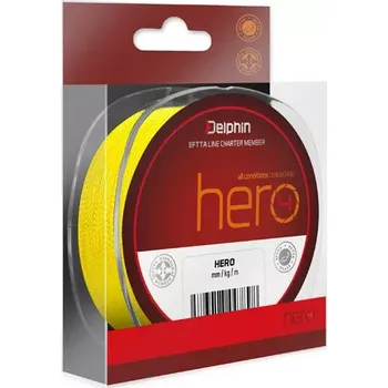 Delphin HERO 4 / fluo žlutá - 0,40mm 30,1kg 1000m