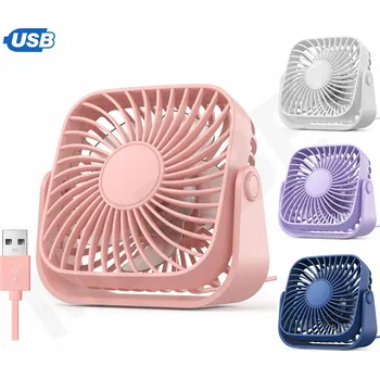 Domácí ventilátor PŘENOSNÝ STOLNÍ VENTILÁTOR TICHÝ USB 360° 3 RYCHLOSTI SILNÝ!