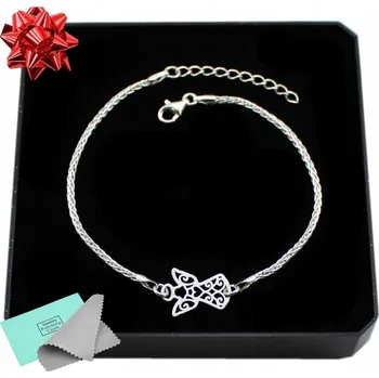 Náramek Stříbrný náramek s andílkem ANDĚL jako dárek stříbro KŘEST SVATÉ PŘIJÍMÁNÍ