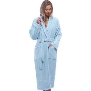 Dámský župan Azurový dámský župan froté s límcem 1ZF3091 modrá L