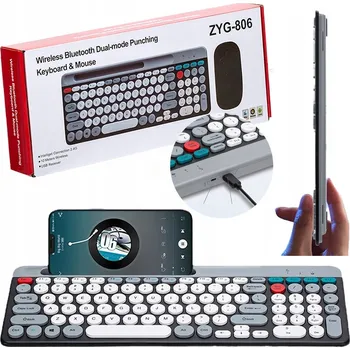 Bezdrátová klávesnice a myš (806) WiFi + Bluetooth 300mAh