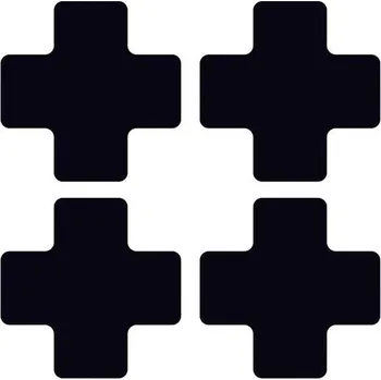 Podlahové značení - Středová značka "+" 50,8 x 127 mm, 20 ks v balení, černá