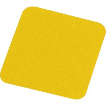 parkovací zábrana Protiskluzové samolepící obklady 14 x 14 cm, žluté, hrubé brusné zrno, balení 10 ks