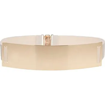 Módní doplněk Dámský široký kovový pásek Avit Zlatý - Bílý Lifestyle 97k-cube