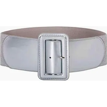 Módní doplněk Dámský strečový široký lesklý pásek Casila Stříbrný Lifestyle F3214761s14