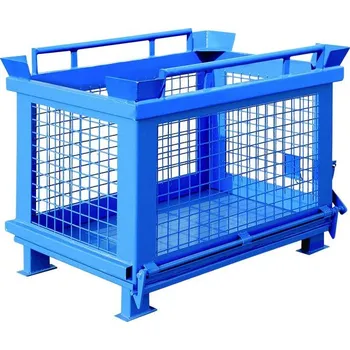 Skladový kontejner Síťovaný kontejner s výklopným dnem a madlem 1000 l