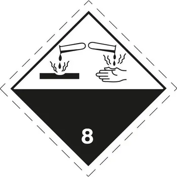 Značka ADR č. 8, magnetická fólie 0,5 mm (25 x 25 cm)