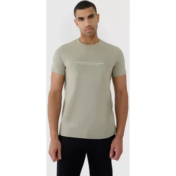 Pánská móda 4F Pánské tričko 4FWSS25TTSHM2004 olivové