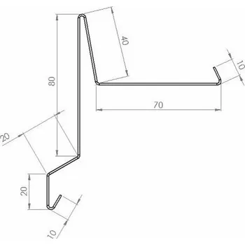 Střecha Závětrná lišta r.š. 250mm Barva: RAL 7016 - Antracit, Materiál: Lakovaný pozinkovaný plech LESK