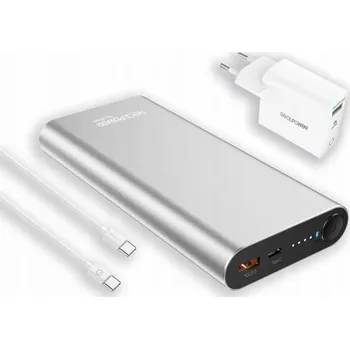 Powerbanka Realpower Powerbanka RealPower Powerbank PB-20000PD Pro Set stříbrná 20 000 mAh