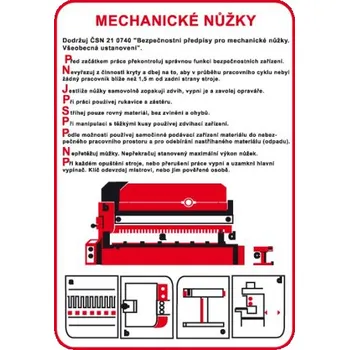 Pravidla bezpečné práce pro mechanické nůžky, Fólie A3