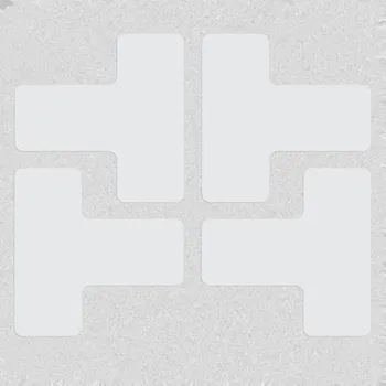 Podlahové značení - Dělící značka "T" 50,8 x 127 mm, 20 ks v balení, bílá