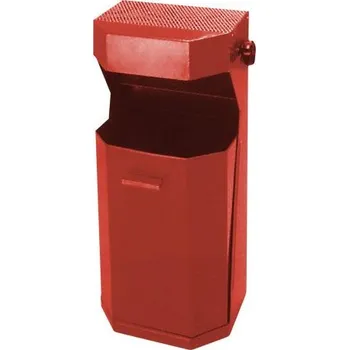 Skladový kontejner Kovový odpadkový koš, červený - objem 50 l