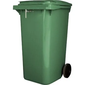 Skladový kontejner Sběrná nádoba se zámkem zelená - 240 l