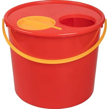 Odpadkový koš Klinik box - jednorázová nádoba červená 5 l, bal. 10 ks