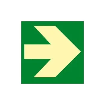 Značení Směrovka k první pomoci - zelená (vlevo, vpravo), fólie 20,0 x 20,0 cm