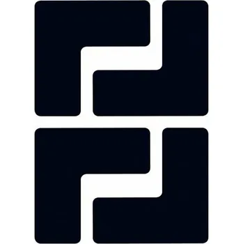 Podlahové značení - Rohová značka "L" 50,8 x 127 mm, 20 ks v balení, černá