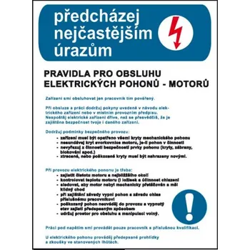 Pravidla pro obsluhu elektrických pohonů (motorů), Plast A3