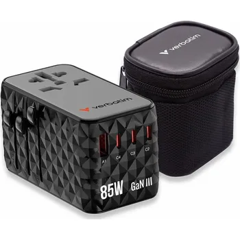 GaN III adapt. 85W 4xUSB-C+1xUSB-A VERBA