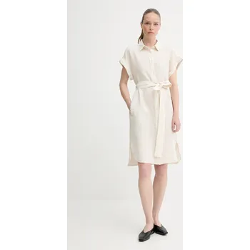 Dámské šaty Lněné šaty Marc O'Polo béžová barva, mini, 504011221223 01X, vel. 38