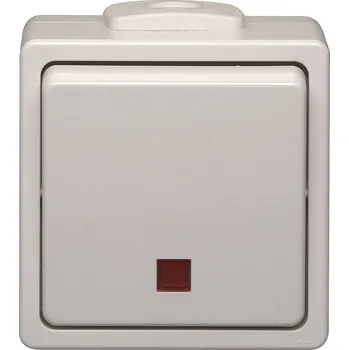 vypínač N a L 28383 Kontrolní spínač kompletní sada Na omítku bílá 1 ks