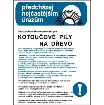 Pravidla bezpečné práce pro kotoučové pily na dřevo, Fólie A3