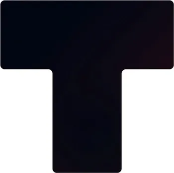 Podlahové značení - Dělící značka "T" 101,6 x 254 mm, 20 ks v balení, černá