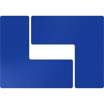 Značení Podlahové značení - Rohová značka "L" 101,6 x 254 mm, 20 ks v balení, modrá