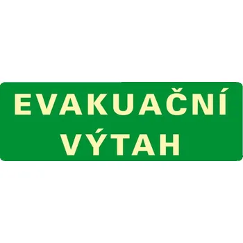 Evakuační výtah, fólie 21 x 7 cm